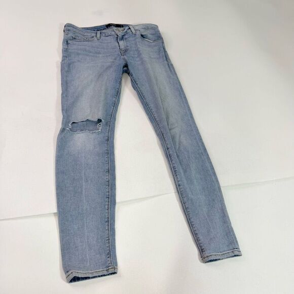 Hudson Jeans Womens 29 Krista Super Skinny Distressed Light Wash - Picture 1 of 10